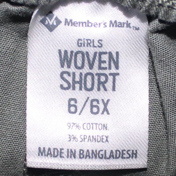 Members Mark Woven Shorts Girl's 6/6x - Picture 3 of 8